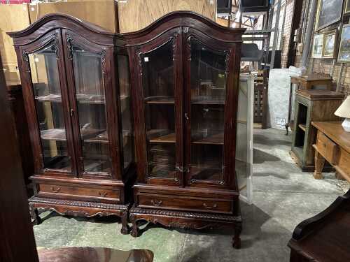 Chippendale-style display cabinet (right)