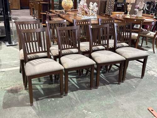 Set of eight modern dining chairs