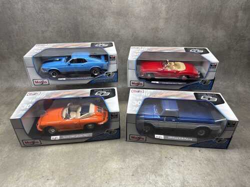 Four Maisto special edition 1:18 scale die-cast model cars