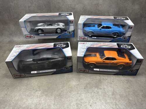 Four Maisto special edition 1:18 scale die-cast model cars