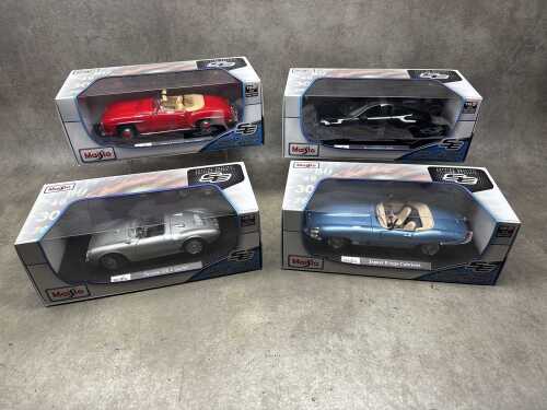 Four Maisto special edition 1:18 scale die-cast model cars