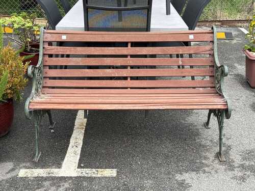 Cast iron bench seat