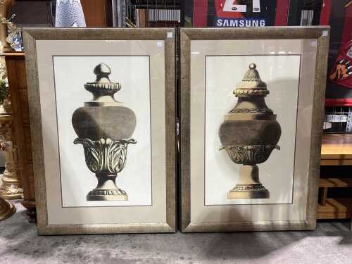 Artist unknown, Pair of decorative urns. Photographic prints on paper