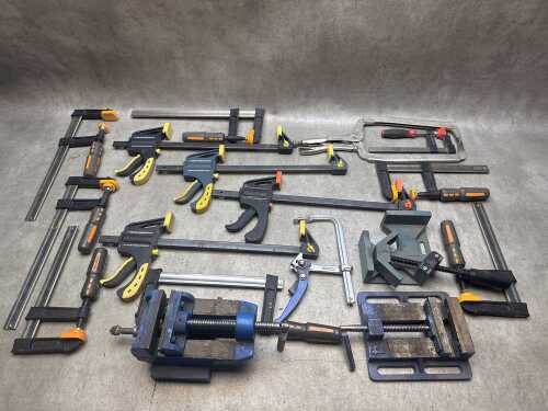 Assorted vices and clamps
