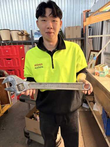 600mm Iron Bull adjustable spanner - that's nuts!