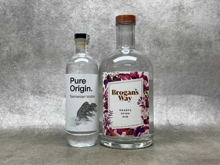 Pure Origin Tasmanian Vodka & Hearts Afire Gin