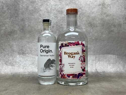 Pure Origin Tasmanian Vodka & Hearts Afire Gin