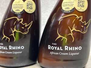 Two The Royal Rhino African Cream Liqueur Bottles - 2