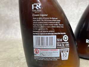 Two The Royal Rhino African Cream Liqueur Bottles - 3