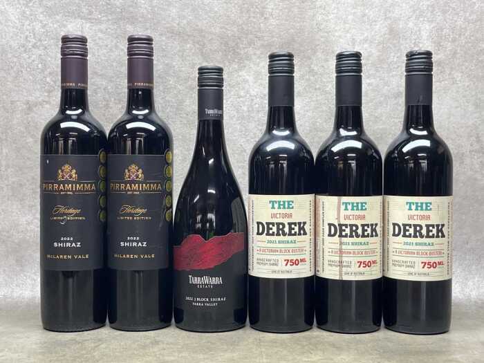 Mixed Shiraz, six bottles