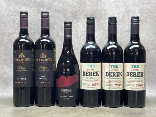 Mixed Shiraz, six bottles