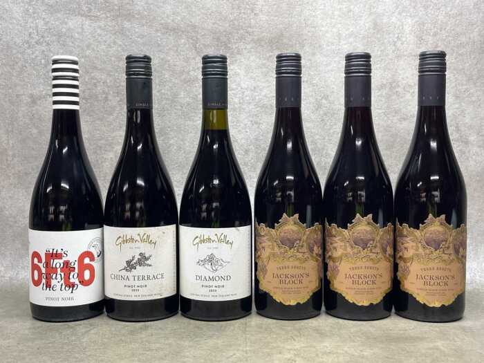Mixed Pinot Noir, six bottles