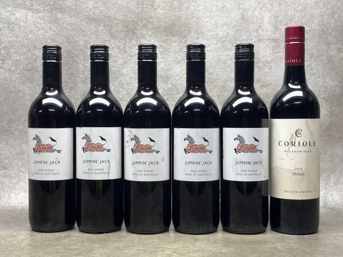 Mixed Shiraz, six bottles