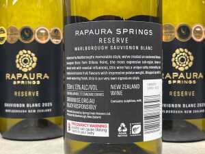 Rapaura Springs Reserve, Sauvignon Blanc, 2025, six bottles - 3