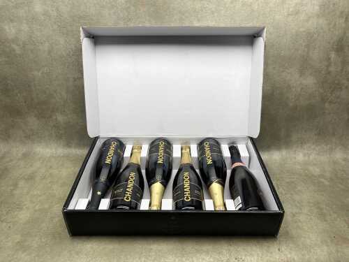 Chandon sparkling wine, six bottles