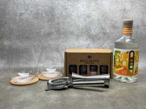 Gin and whisky, five bottles