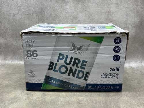 Pure Blonde ultra low carb lager, beer, 24 bottles