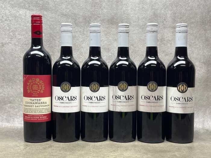 Mixed Cabernet Sauvignon, six bottles