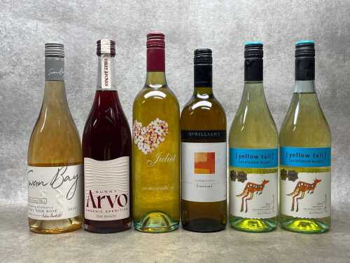 Mixed wine, six bottles