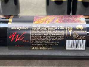 Lake Cooper Estate 'The Well', Shiraz, 2019, six bottles - 3