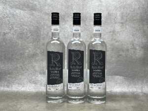 RubyBlue vodka, three bottles