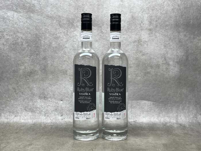 RubyBlue Vodka, two bottles