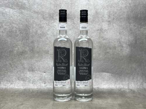 RubyBlue Vodka, two bottles