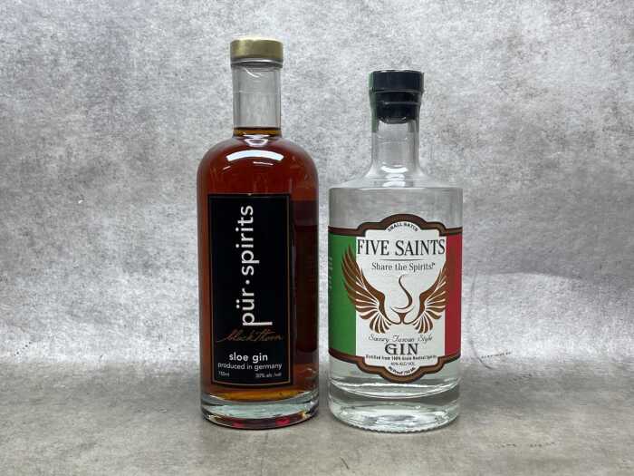 Gin, two bottles