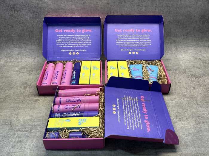 Group of Australian Glow products