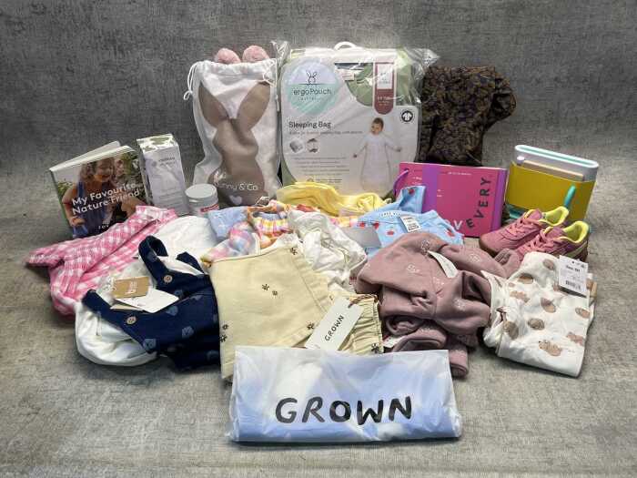 Group of baby girl clothes
