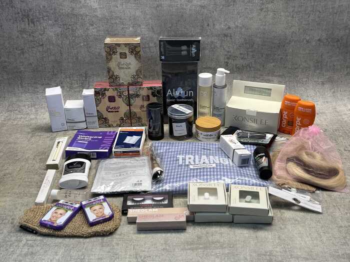 Group of beauty products