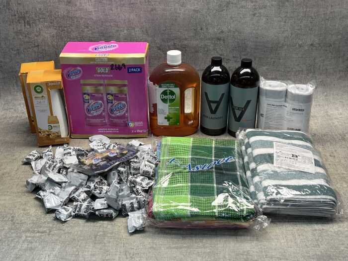 Group of cleaning products