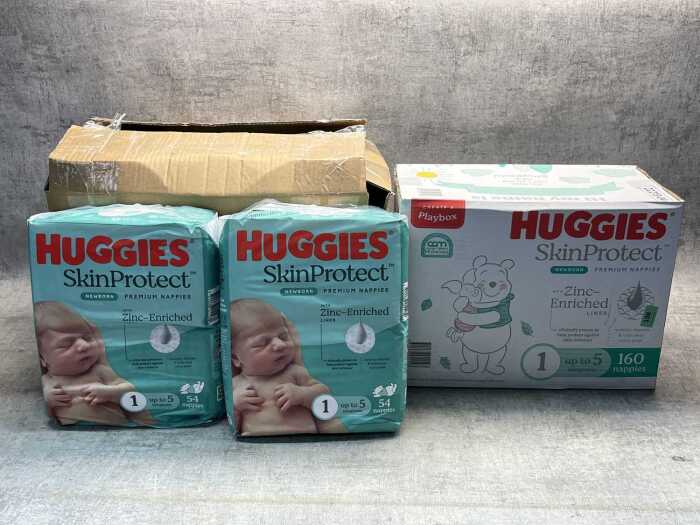 Group of Huggies nappies