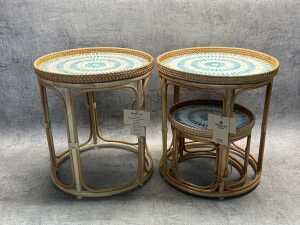 Set of 3 Whitsunday Boho side tables
