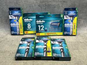 Group of Gillette Mach 3+ products