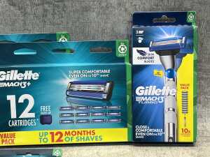 Group of Gillette Mach 3+ products - 3
