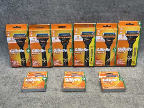 Group of Gillette Fusion 5 products