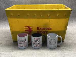 Group of novelty mugs