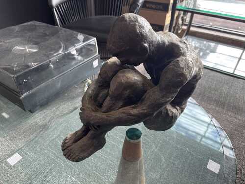 Resin male figure sculpture