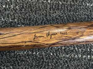 Jerome Lyons, carved timber rainstick with applied pewter lizard, 2004. - 6