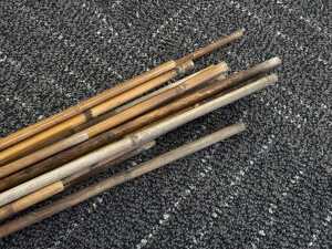 Collection of Papua New Guinea fishing spears with cane shafts and natural fibre bindings - 4