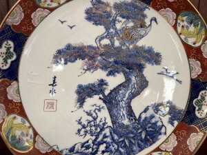 Antique Japanese Arita ware imari style charger - 4