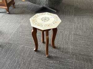 Pietra Dura marble top pedestal table - 2