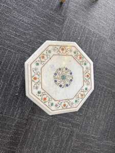 Pietra Dura marble top pedestal table - 3