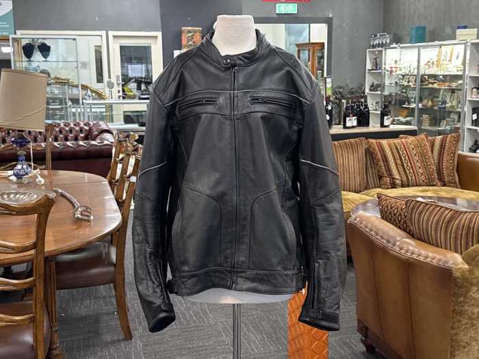 Torque leather motorcycle jacket, size XXL