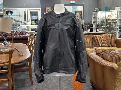 Torque leather motorcycle jacket, size XXL