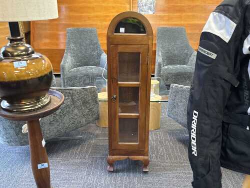 Timber glazed display cabinet