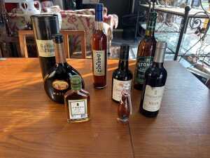 Mixed alcohol, eight bottles