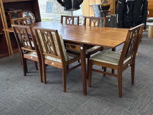 1970s Avalon teak extension seven-piece dining suite