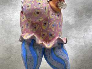Robyn Lees 'Painted Lady' ceramic figural teapot - 3